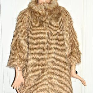 Womens Stunning Via Spiga Faux Fur Coat Size Small